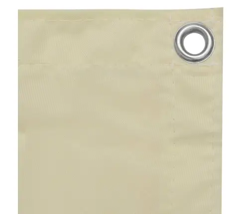 Balkona Aizslietnis, 90X300 Cm, Krēmkrāsas Audums Vidaxl