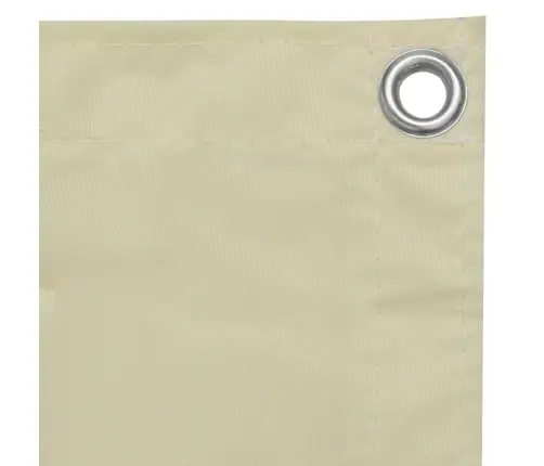 Balkona Aizslietnis, 120X300 Cm, Krēmkrāsas Audums Vidaxl