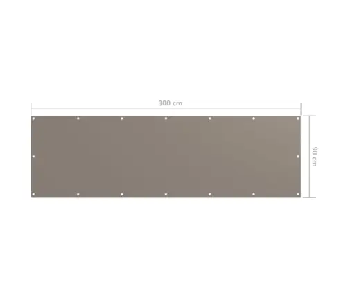 Balkona Aizslietnis, 90X300 Cm, Pelēkbrūns Oksforda Audums Vidaxl