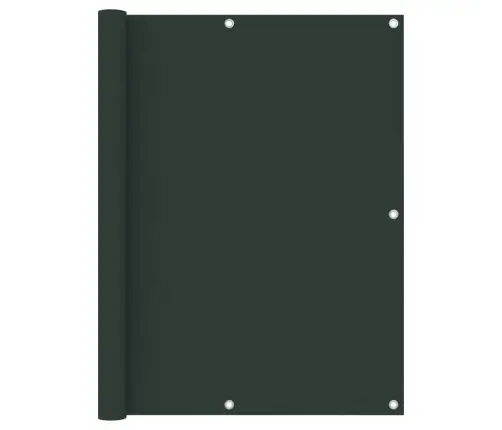 Balkona Aizslietnis, 120X400 Cm, Tumši Zaļš Audums Vidaxl