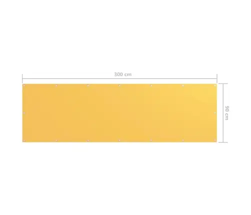 Balkono Pertvara, Geltonos Spalvos, 90X300cm Oksfordo Audinys Balkono Pertvara, Geltonos Spalvos, 90X300cm Oksfordo Audinys