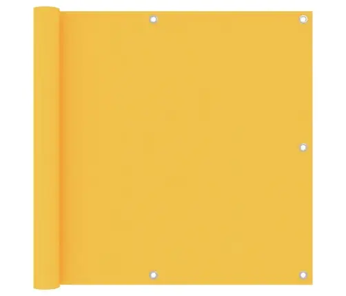 Balkona Aizslietnis, 90X600 Cm, Dzeltens Audums  Vidaxl