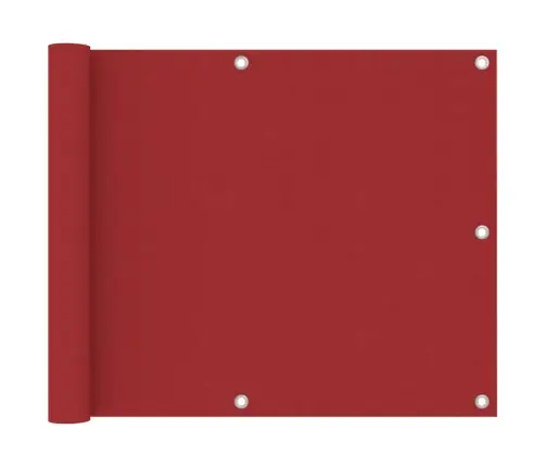 Balkona Aizslietnis, 75X400 Cm, Sarkans Audums Vidaxl