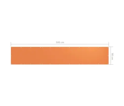 Balkona Aizslietnis, 90X500 Cm, Oranžs Audums Vidaxl Balkona Aizslietnis, 90X500 Cm, Oranžs Audums Vidaxl