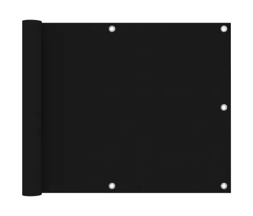 Balkona Aizslietnis, 75X600 Cm, Melns Oksforda Audums Vidaxl