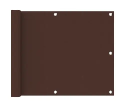 Balkona Aizslietnis, 75X600 Cm, Brūns Oksfordas Audums Vidaxl