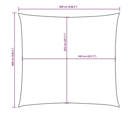 Saulessargs, 6X6 M, Kvadrāta Forma, Antracītpelēks Audums Vidaxl