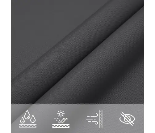 Saulessargs, 4X5 M, Taisnstūra Forma, Pelēks Oksforda Audums Vidaxl