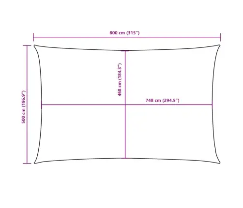 Saulessargs, 5X8 M, Taisnstūra Forma, Antracītpelēks Audums Vidaxl