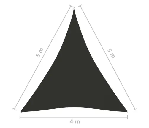 Saulessargs, 4X5X5 M, Trijstūra Forma, Antracītpelēks Audums Vidaxl