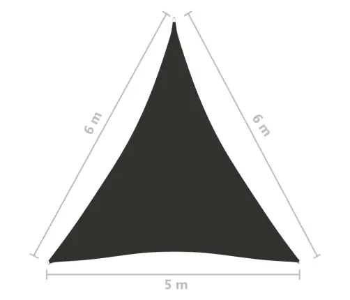 Uždanga Nuo Saulės, Antracito, 5X6X6M, Oksfordo Audinys