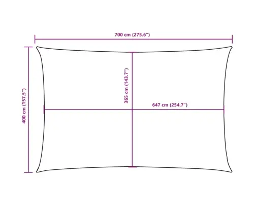 Saulessargs, Taisnstūra, 4X7 M, Bēšs Oksforda Audums Vidaxl