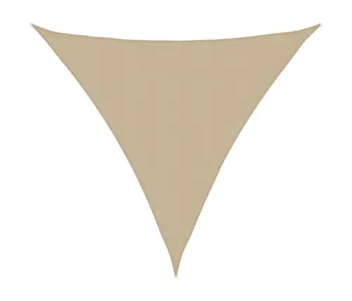 Saulessargs, 6X6X6 M, Trijstūra Forma, Bēšs Oksforda Audums Vidaxl