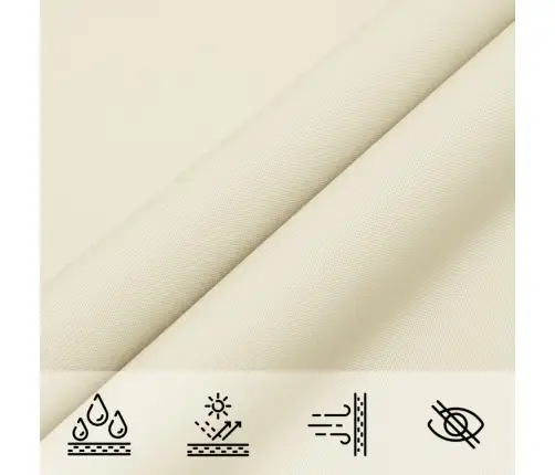 Saulessargs, 2,5X2,5 M, Kvadrāta Forma, Krēmkrāsas Audums Vidaxl