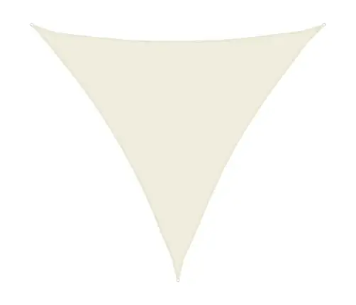 Saulessargs, 4X4X4 M, Trijstūra, Krēmkrāsas Oksforda Audums Vidaxl