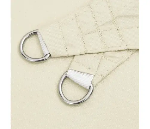 Saulessargs, 4X4X4 M, Trijstūra, Krēmkrāsas Oksforda Audums Vidaxl