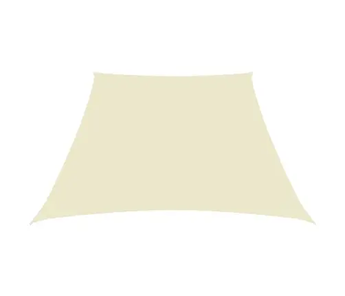 Saulessargs, 3/5X4 M, Trapeces Forma, Krēmkrāsas Audums Vidaxl