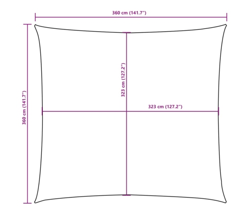 Uždanga Nuo Saulės, Balta, 3,6X3,6M, Oksfordo Audinys
