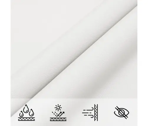 Saulessargs, 5X5 M, Kvadrāta Forma, Balts Oksforda Audums Vidaxl