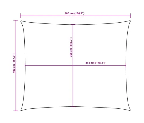 Saulessargs, 4X5 M, Taisnstūra Forma, Balts Oksforda Audums Vidaxl