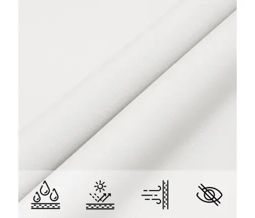 Oxford-Kangast Päikesepuri, Ristkülikukujuline, 5 X 8 M, Valge