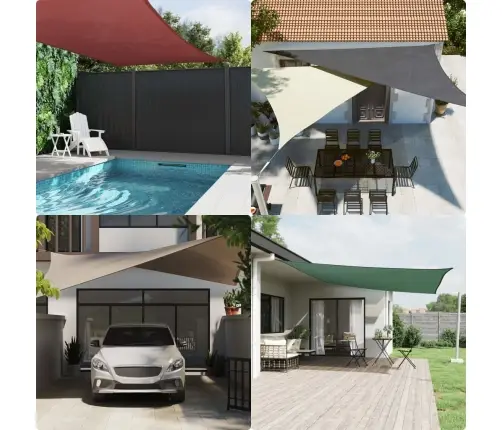 Päikesepuri, Oxford-Kangast, Kolmnurkne, 3 X 3 X 3 M, Terrakota