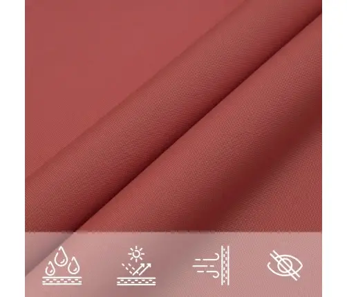 Saulessargs, 4X4X4 M, Trijstūra, Sarkanbrūns Oksforda Audums Vidaxl