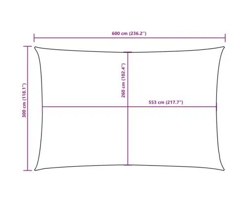 Saulessargs, Taisnstūra, 3X6 M, Tumši Zaļš Oksforda Audums Vidaxl