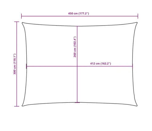 Saulessargs, Taisnstūra Forma, 3X4,5 M, Zils Oksforda Audums Vidaxl