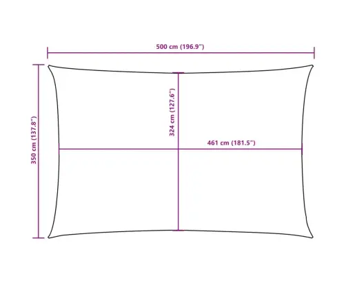 Saulessargs, Taisnstūra, 3,5X5 M, Zils Oksforda Audums Vidaxl