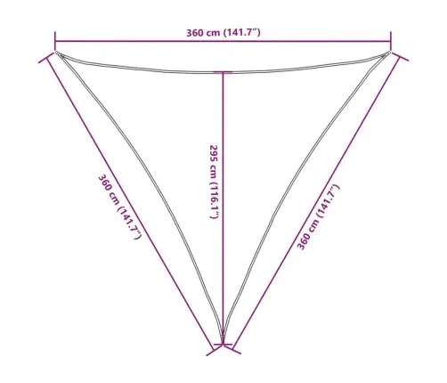 Uždanga Nuo Saulės, Mėlynas, Oksfordo Audinys, 3,6X3,6X3,6M