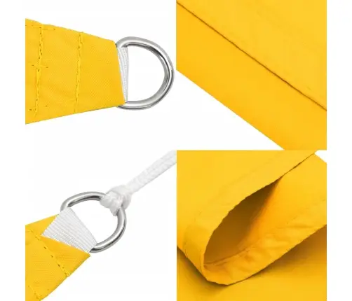 Saulessargs, 2X2 M, Kvadrāta Forma, Dzeltens Oksforda Audums Vidaxl