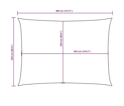Saulessargs, Taisnstūra, 2,5X4 M, Dzeltens Oksforda Audums Vidaxl