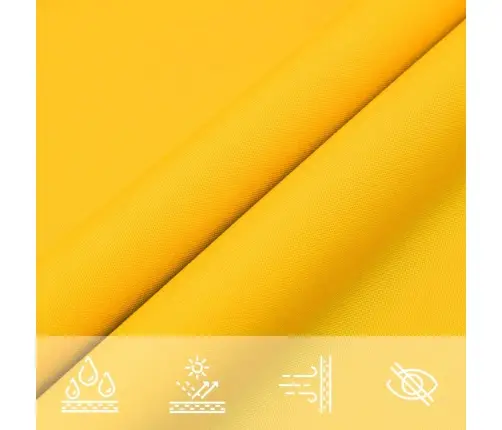 Saulessargs, Taisnstūra Forma, 3X5 M, Dzeltens Oksforda Audums Vidaxl