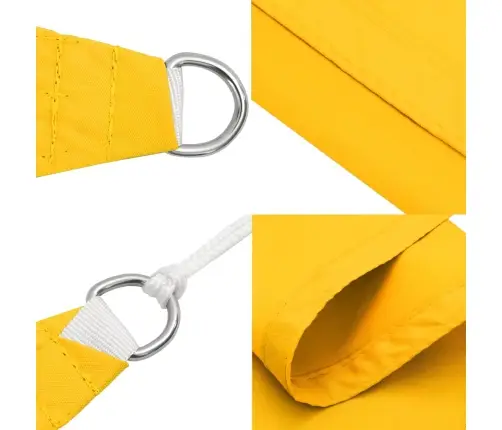 Saulessargs, Taisnstūra Forma, 3X5 M, Dzeltens Oksforda Audums Vidaxl