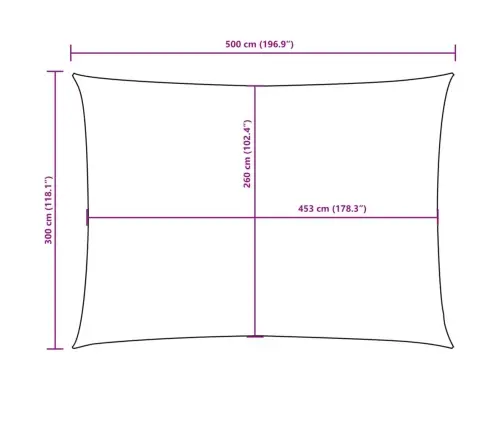 Saulessargs, Taisnstūra Forma, 3X5 M, Dzeltens Oksforda Audums Vidaxl
