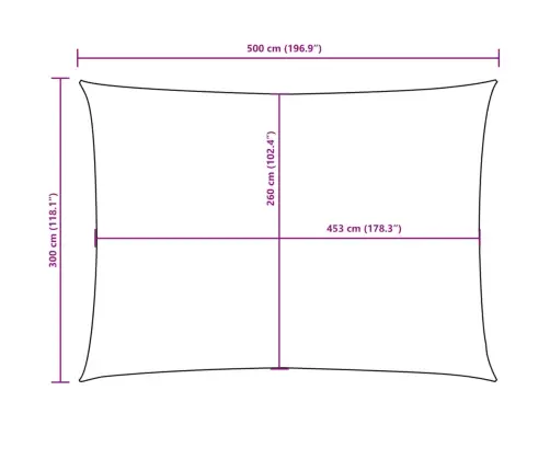 Uždanga Nuo Saulės, Raudona, 3X5M, Oksfordo Audinys