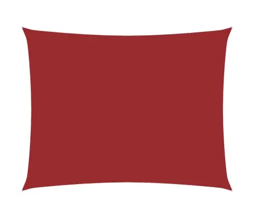 Saulessargs, Taisnstūra, 5X6 M, Sarkans Oksforda Audums Vidaxl