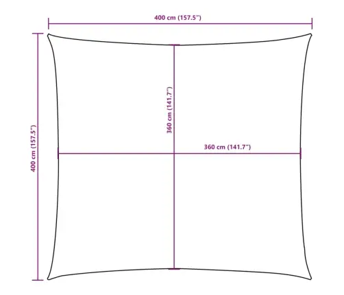 Saulessargs, 4X4 M, Kvadrāta Forma, Oranžs Oksforda Audums Vidaxl