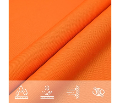 Saulessargs, 6X6 M, Kvadrāta Forma, Oranžs Oksforda Audums Vidaxl