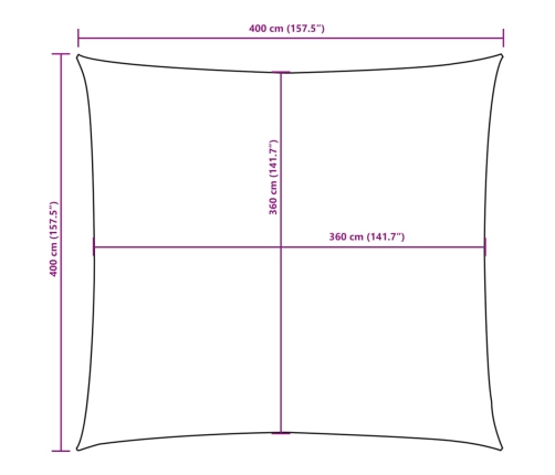 Saulessargs, 4X4 M, Kvadrāta Forma, Melns Oksforda Audums Vidaxl