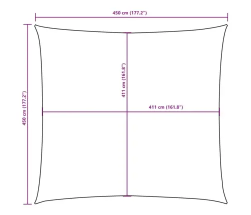 Saulessargs, 4,5X4,5 M, Kvadrāta Forma, Melns Oksforda Audums Vidaxl