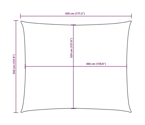 Saulessargs, Taisnstūra Forma, 3,5X4,5 M, Melns Oksforda Audums Vidaxl