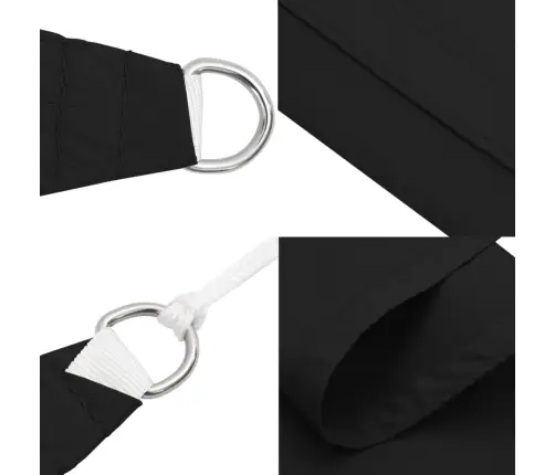 Saulessargs, 3X3X3 M, Trijstūra, Melns Oksforda Audums Vidaxl