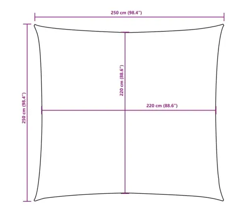 Saulessargs, 2,5X2,5 M, Kvadrāta Forma, Brūns Oksforda Audums Vidaxl