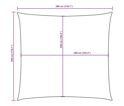 Saulessargs, 3X3 M, Kvadrāta Forma, Brūns Oksforda Audums Vidaxl