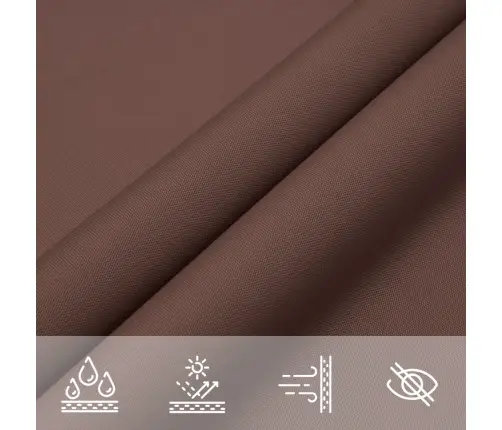 Saulessargs, Taisnstūra, 2X3 M, Brūns Oksforda Audums Vidaxl