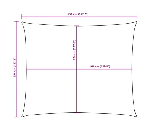 Uždanga Nuo Saulės, Ruda, 3,5X4,5M, Oksfordo Audinys Uždanga Nuo Saulės, Ruda, 3,5X4,5M, Oksfordo Audinys