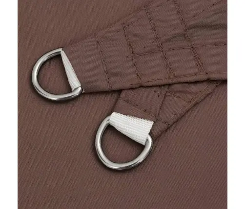 Saulessargs, 4X4X5,8 M, Trijstūra Forma, Brūns Oksforda Audums Vidaxl