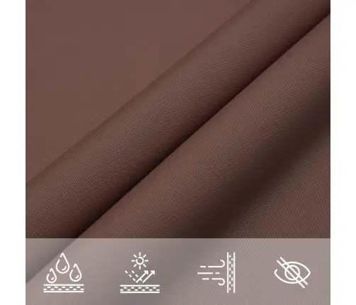 Saulessargs, 4X4X5,8 M, Trijstūra Forma, Brūns Oksforda Audums Vidaxl